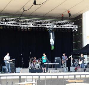 'Blond Eye' performs on the Riverfront Festival stage as part of the 2014 Fork and Cork Festival.